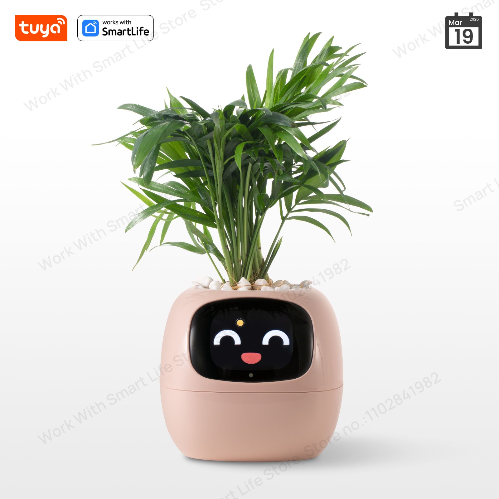 Smart Pot - pink Tuya Ivy Smart Planter,Endless Fun