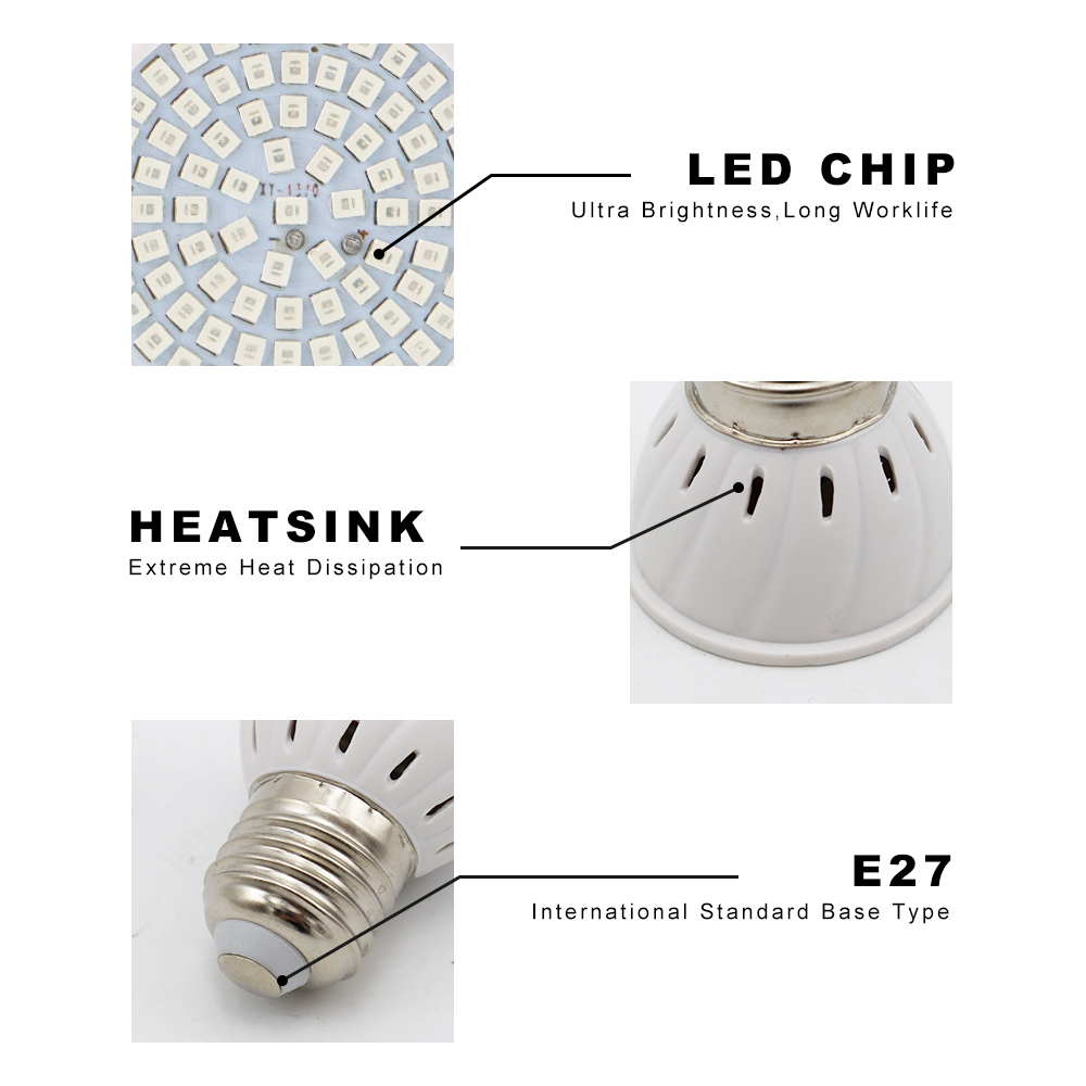 E27 LED Vật Có Phát Triển Bóng - đánh giá và giá Plant Grow Light Full Spectrum