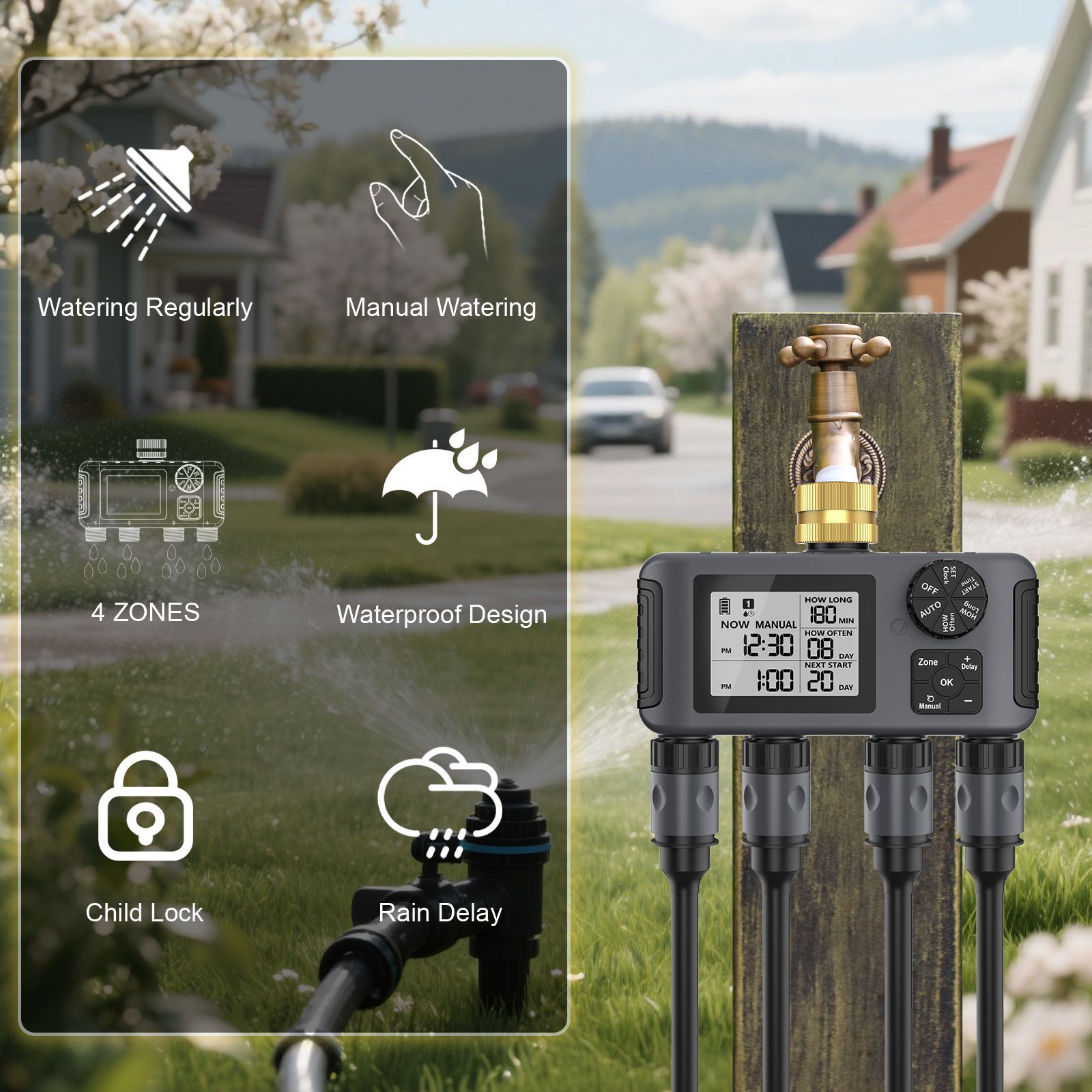 New outdoor intelligent sub-co - đánh giá và giá Automatic Watering