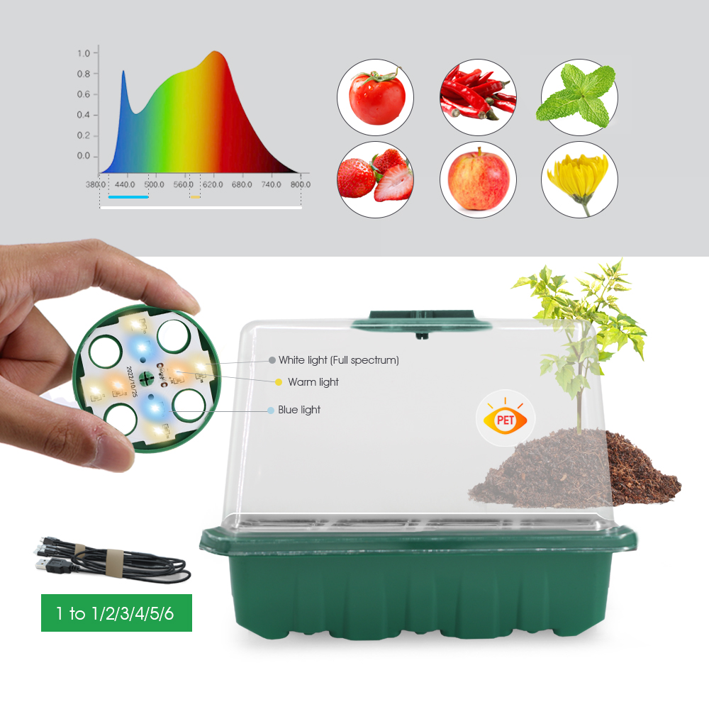 LED Nursery Pots with Grow Lig - đánh giá và giá Grow Light Led